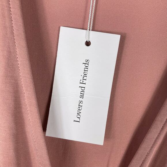 Lovers & Friends Emmy Dress Mini Mauve Front‎ Wrap Tie V Neck Long Sleeve XXS - Picture 8 of 11